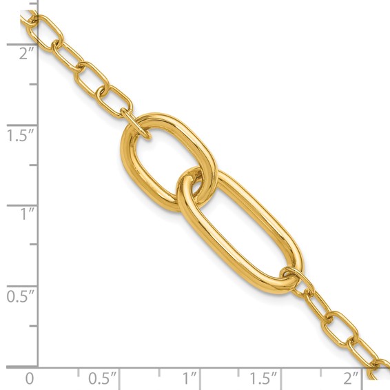 Leslie's 14K Polished Fancy Link Bracelet