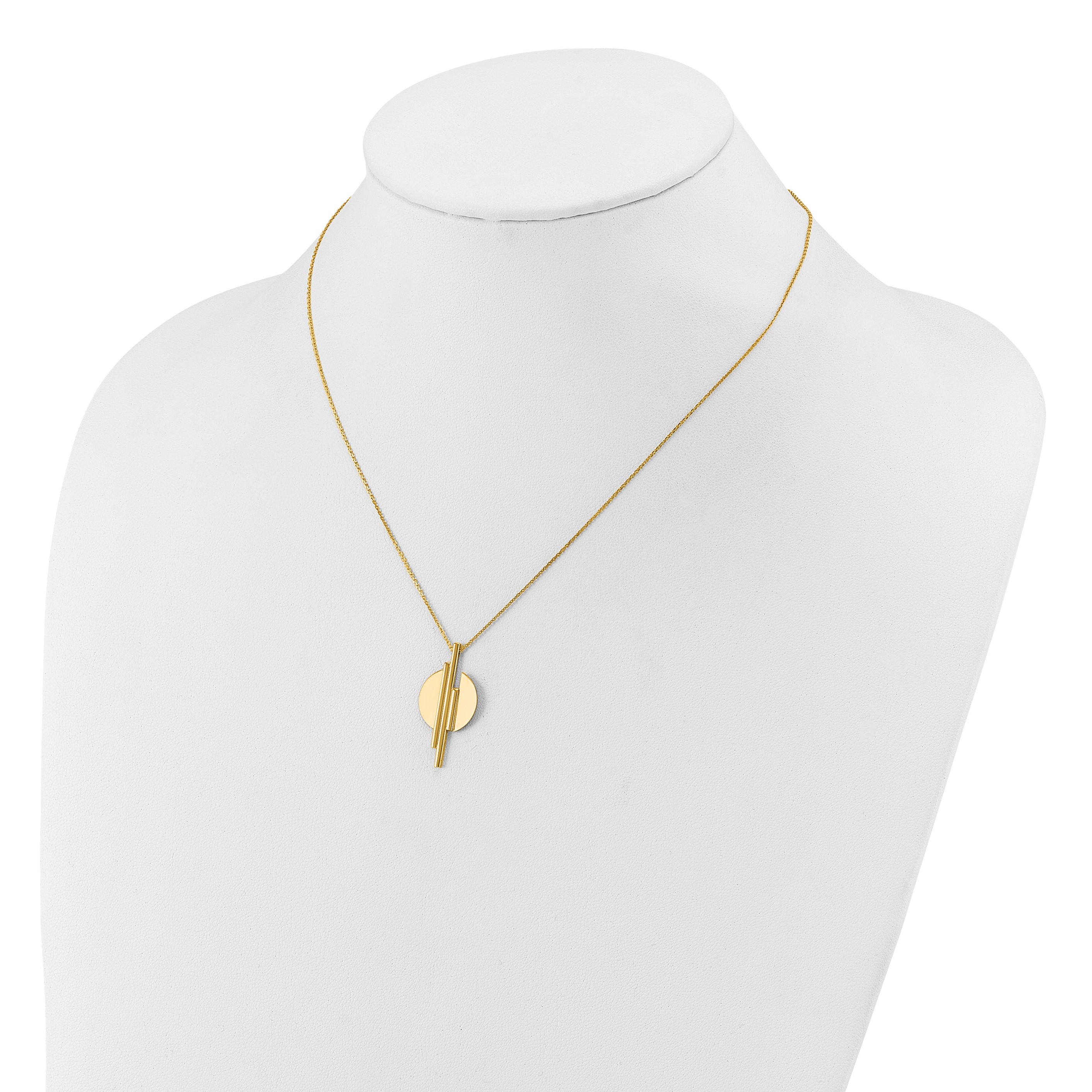 Bisected Circle Gold Pendant