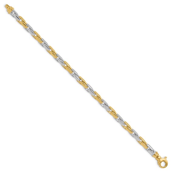 Leslie's 14K Two-tone Polished Fancy Link Bracelet