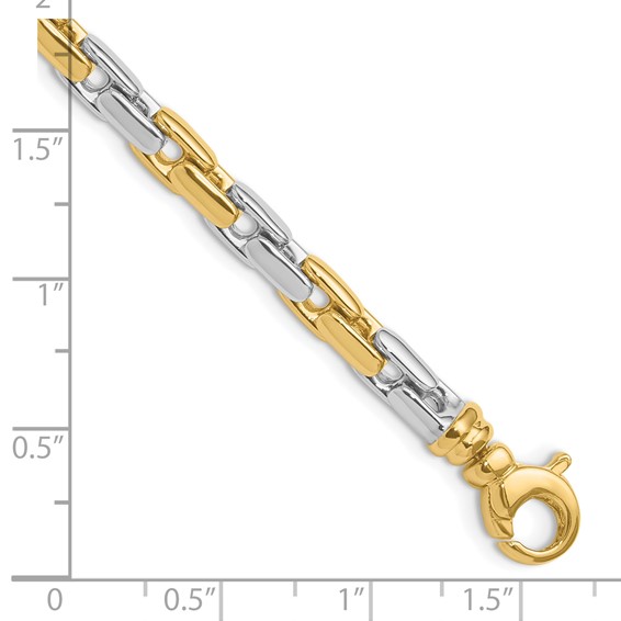 Leslie's 14K Two-tone Polished Fancy Link Bracelet