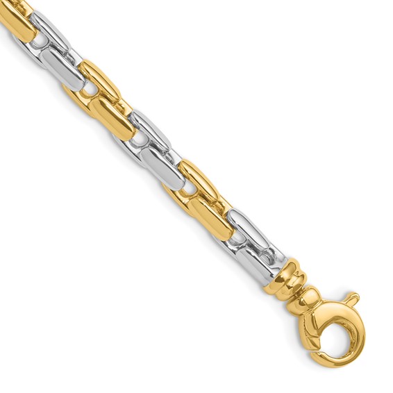 Leslie's 14K Two-tone Polished Fancy Link Bracelet