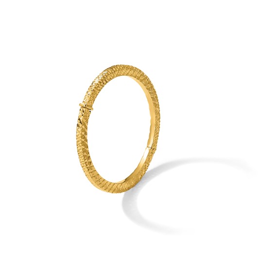 Leslie's 14K Polished and Diamond-cut Bangle