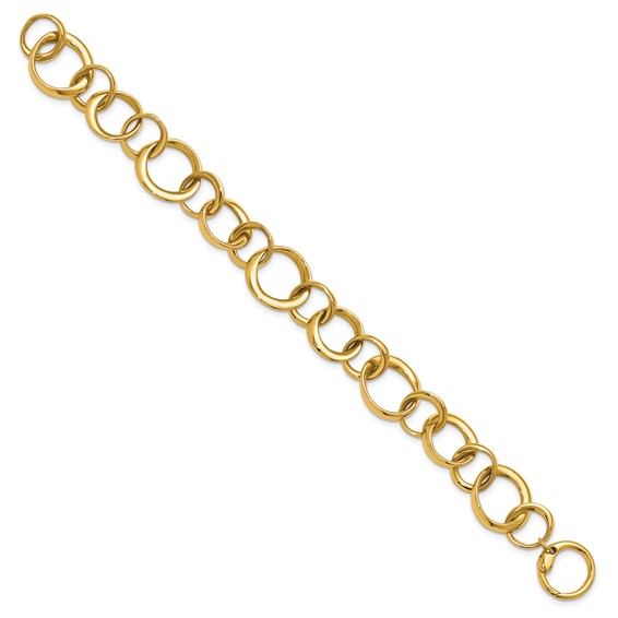 Leslie's 14K Polished Circle Links Bracelet