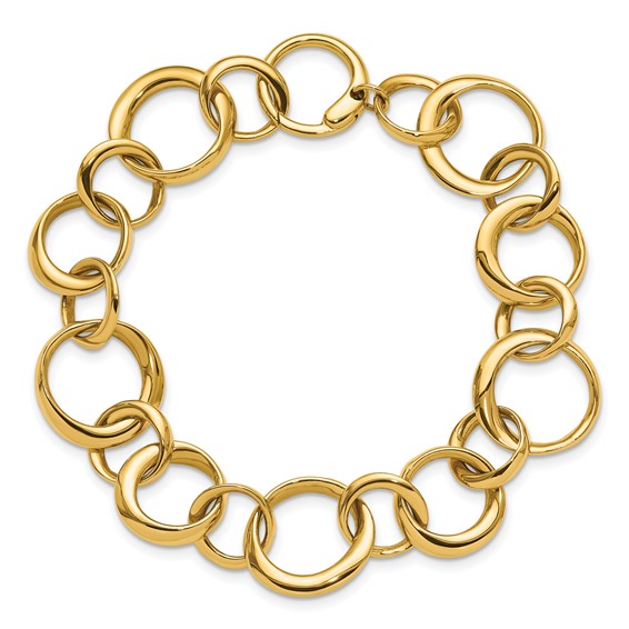 Leslie's 14K Polished Circle Links Bracelet