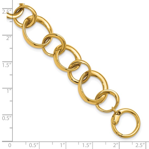 Leslie's 14K Polished Circle Links Bracelet