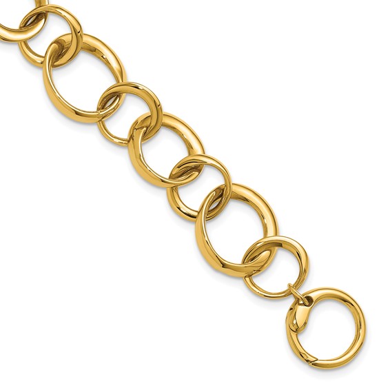 Leslie's 14K Polished Circle Links Bracelet