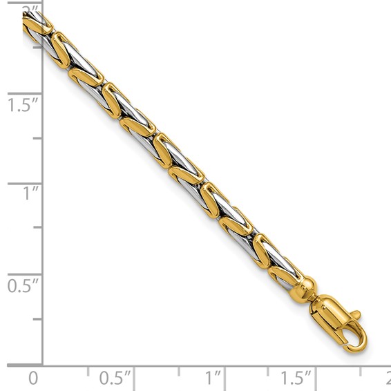 Leslie's 14K Two-Tone Polished Fancy Link Bracelet