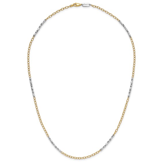 Leslie's 14K Two-Tone Polished Fancy Link Necklace