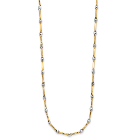 Leslie's 14K Two-Tone Polished Fancy Link Necklace
