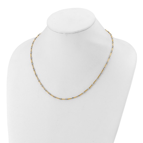 Leslie's 14K Two-Tone Polished Fancy Link Necklace