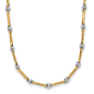 Leslie's 14K Two-Tone Polished Fancy Link Necklace