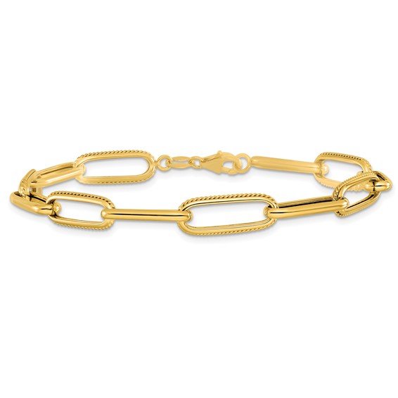 Leslie's 14K Polished Fancy Link Bracelet