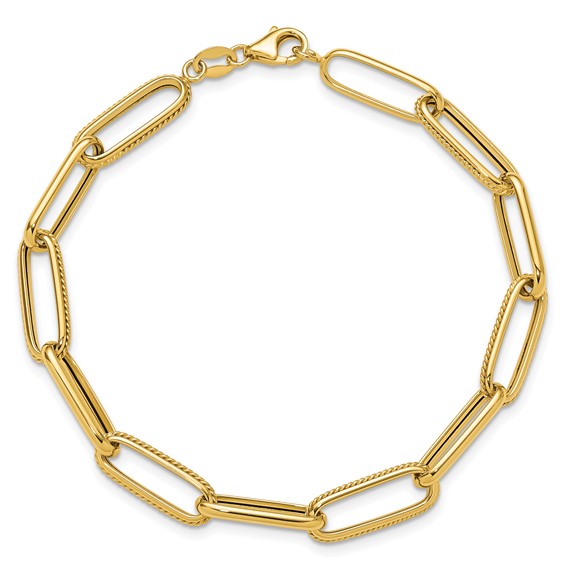Leslie's 14K Polished Fancy Link Bracelet