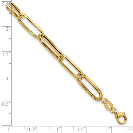Leslie's 14K Polished Fancy Link Bracelet