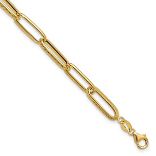 Leslie's 14K Polished Fancy Link Bracelet