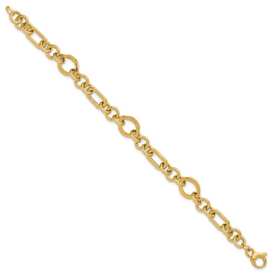 Leslie's 14K Polished Fancy Link Bracelet
