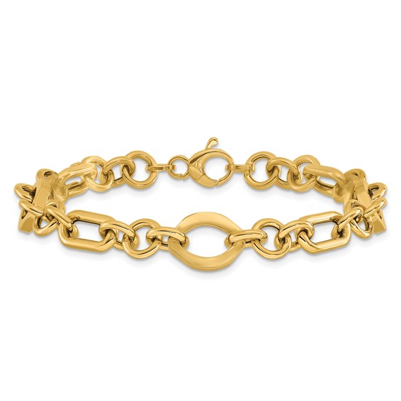 Leslie's 14K Polished Fancy Link Bracelet