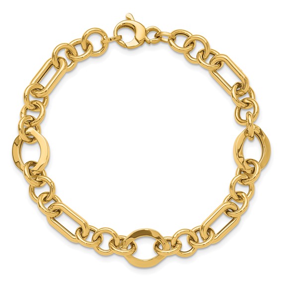 Leslie's 14K Polished Fancy Link Bracelet
