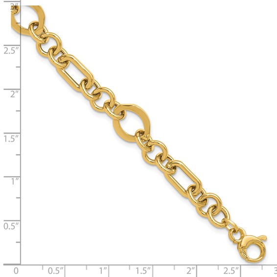 Leslie's 14K Polished Fancy Link Bracelet