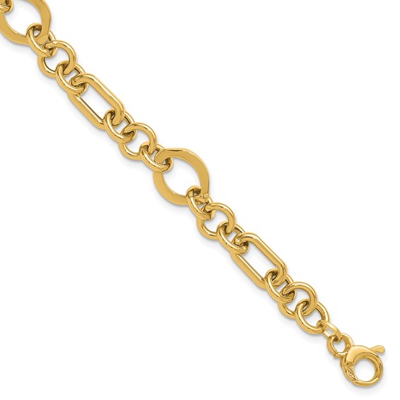 Leslie's 14K Polished Fancy Link Bracelet