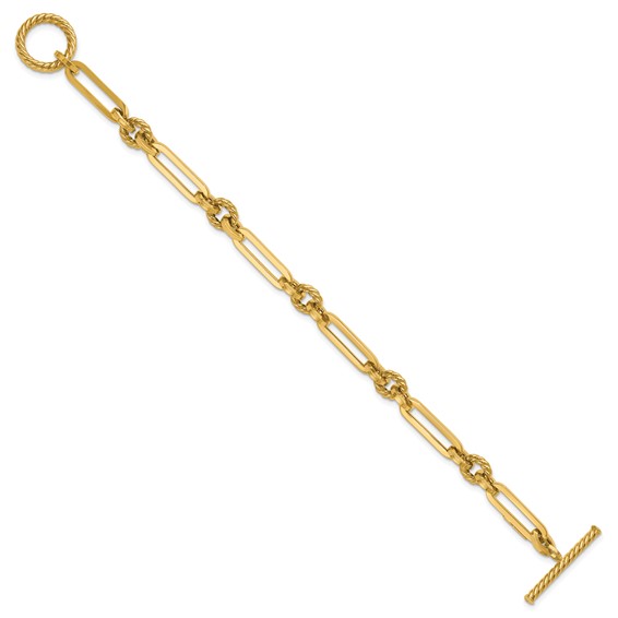 Leslie's 14K Polished Fancy Link Toggle Bracelet