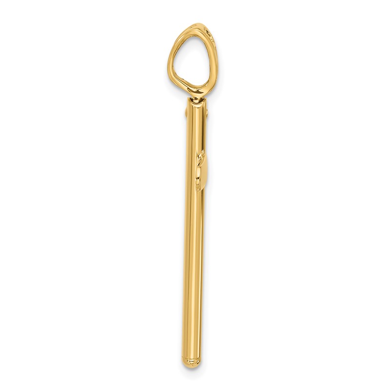 14K Polished Cross Pendant