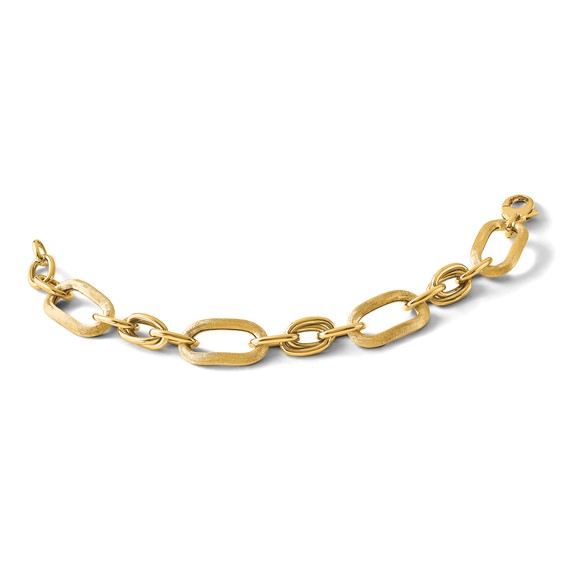 Leslie's 14K Polished and Satin Fancy Link Bracelet