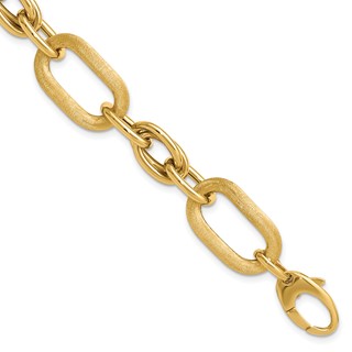 Leslie's 14K Polished and Satin Fancy Link Bracelet