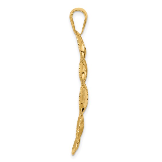 Leslie's' 14K Polished and Satin Circles Pendant