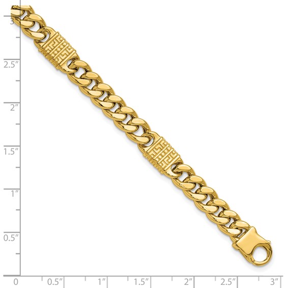 Leslie's 14K Polished with Design Fancy Link Men's Bracelet