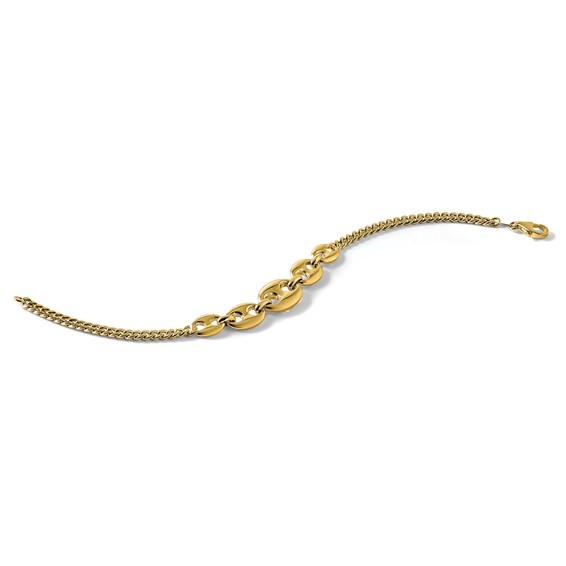Leslie's 14K Polished Fancy Curb Link Bracelet