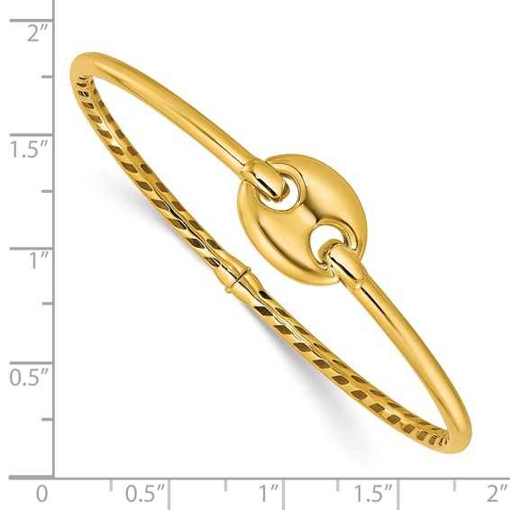 Leslie's 14K Polished Hollow Hinged Bangle