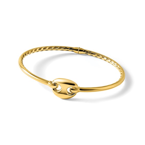 Leslie's 14K Polished Hollow Hinged Bangle