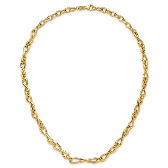 Leslie's 14K Polished Fancy Twisted Link Infinity Necklace