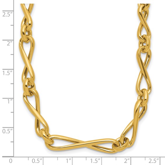 Leslie's 14K Polished Fancy Twisted Link Infinity Necklace