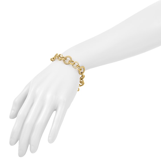 Leslie's 14K Polished Fancy Circle Link Bracelet