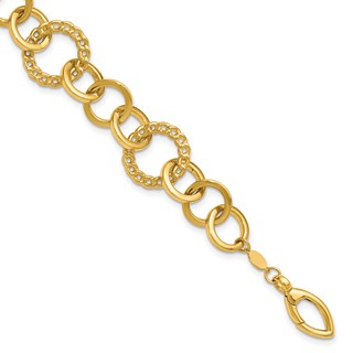Leslie's 14K Polished Fancy Circle Link Bracelet