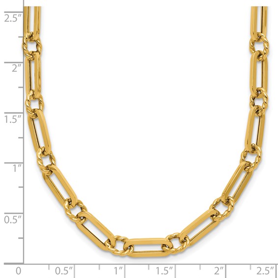 Leslie's 14K Polished and Twisted Fancy Link Toggle Necklace