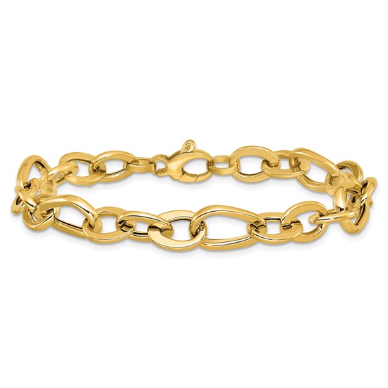 Leslie's 14K Polished Fancy Link Bracelet
