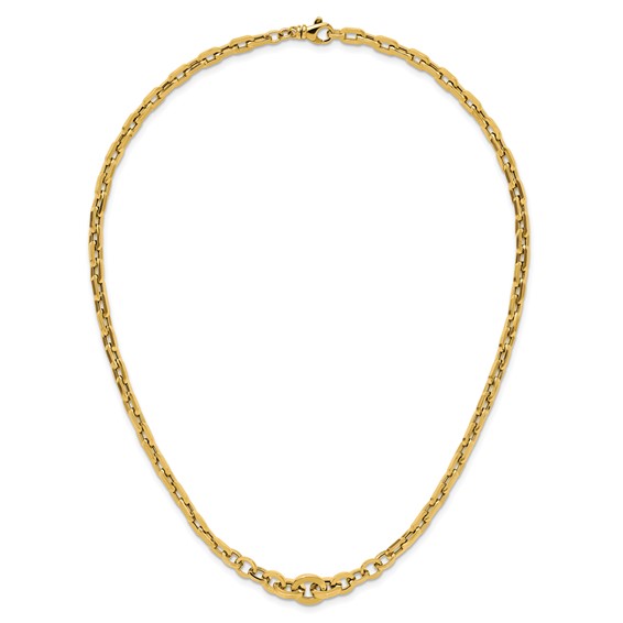 Leslie's 14K Polished Fancy Graduated Link Necklace