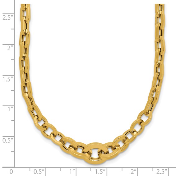 Leslie's 14K Polished Fancy Graduated Link Necklace