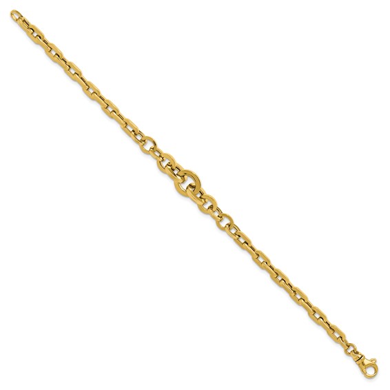 Leslie's 14K Polished Fancy Graduated Link Bracelet