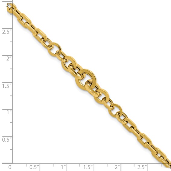 Leslie's 14K Polished Fancy Graduated Link Bracelet