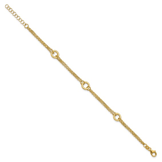 Leslie's Gold Fancy Circle Bracelets
