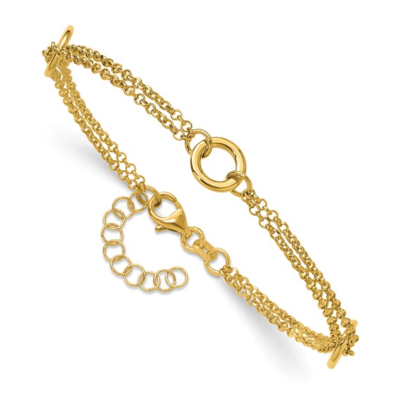 Leslie's Gold Fancy Circle Bracelets