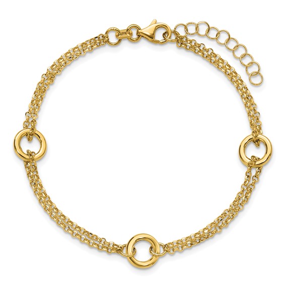 Leslie's Gold Fancy Circle Bracelets