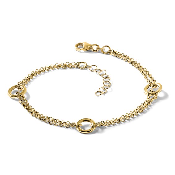 Leslie's Gold Fancy Circle Bracelets