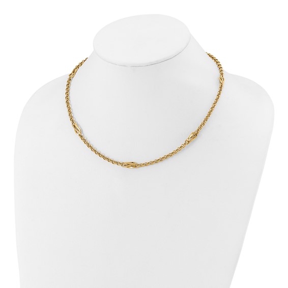 Leslie's 14K Polished Fancy Link Necklace