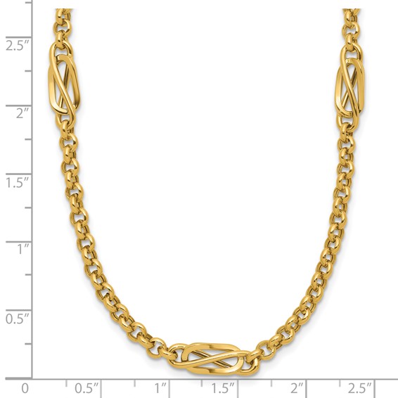 Leslie's 14K Polished Fancy Link Necklace