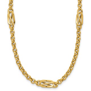 Leslie's 14K Polished Fancy Link Necklace